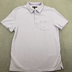Banana Republic Shirt Mens‎ Large Purple Short Sleeve Casual Preppy Classiccore